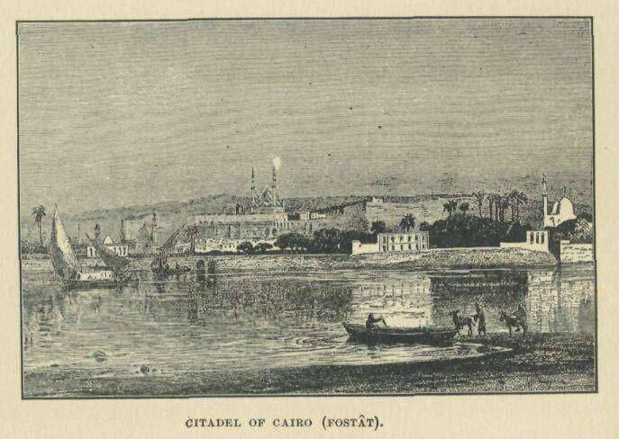 ภาพวาดเมืองฟุสตัต เมืองหลวงเก่าของอียิปต์ วาดในปี 1903-1906 (โครงการกูเต็นเบิร์ก : หนังสือ “ประวัติศาสตร์อียิปต์โดย Rappoport เล่ม 11)
