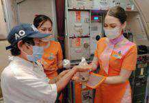ไทยสมายล์ เพิ่มมาตรการดูแลผู้โดยสารป้องกันไวรัสCOVID-19 ในทุกเที่ยวบิน