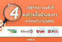 “จ๊อบไทย” เผยกลยุทธ์การบริหารบุคลากรของ 4 องค์กรชั้นนำ ไทยเบฟ – ธนาคารกสิกรไทย – ทรู – SCG
