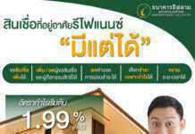 ไอแบงก์ ปล่อยโปรเด็ด รีไฟแนนซ์ “มีแต่ได้” อัตรากำไรพิเศษเริ่มต้น 1.99 เขย่ามหกรรมการเงินกรุงเทพ