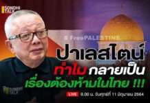 “สนธิ ลิ้มทองกุล” ลั่น “ผมรังเกียจอิสราเอล” ซัด “ดอน” เบื้องหลังปลดป้ายหนุนปาเลสไตน์ กต.โต้ “ไม่เกี่ยว”