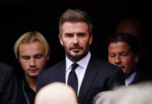 เดวิด เบ็คแฮม ร่วมไว้อาลัยในงานศพของสเวน-โกรัน อีริกสัน ที่สวีเดน